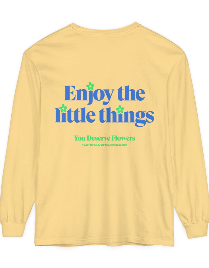 Blue & Green Enjoy the Little Things Long Sleeve T-Shirt  Floret + Foliage