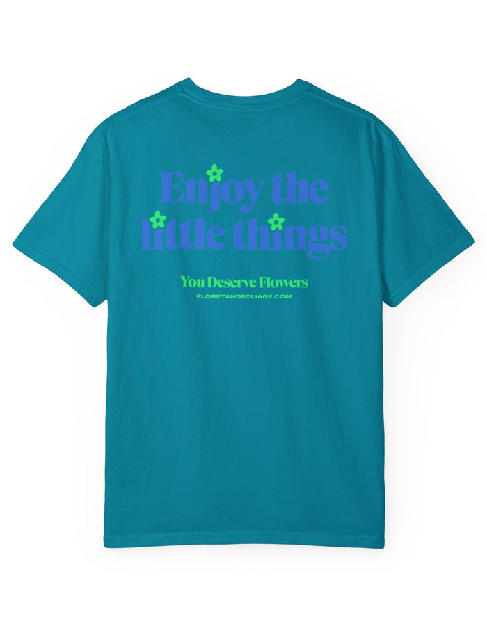 Enjoy the Little Things - Blue and Green Floret + Foliage