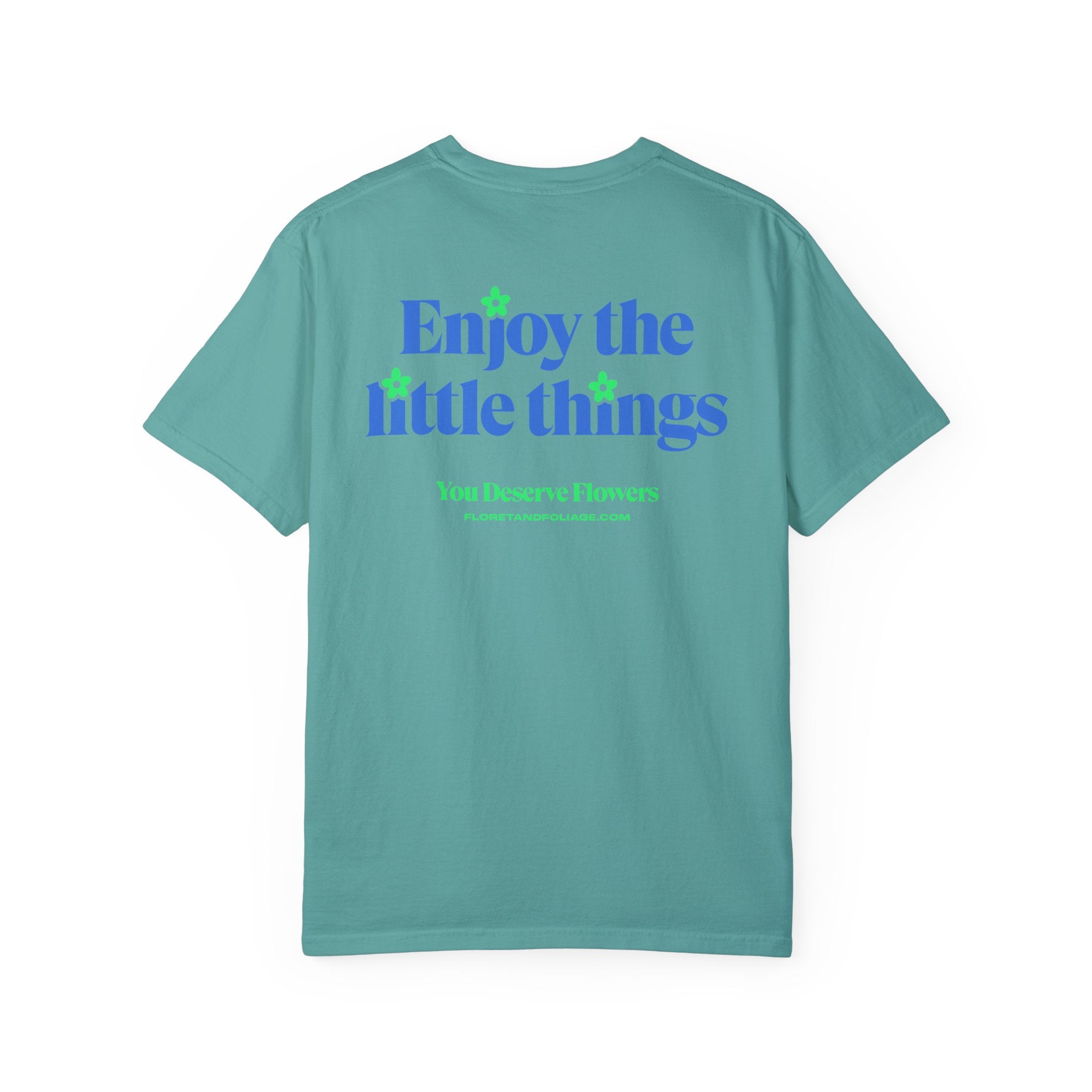 Enjoy the Little Things - Blue and Green Floret + Foliage