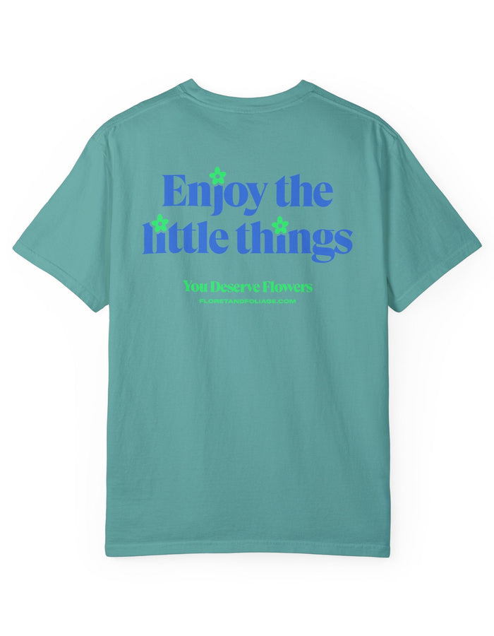 Enjoy the Little Things - Blue and Green Floret + Foliage