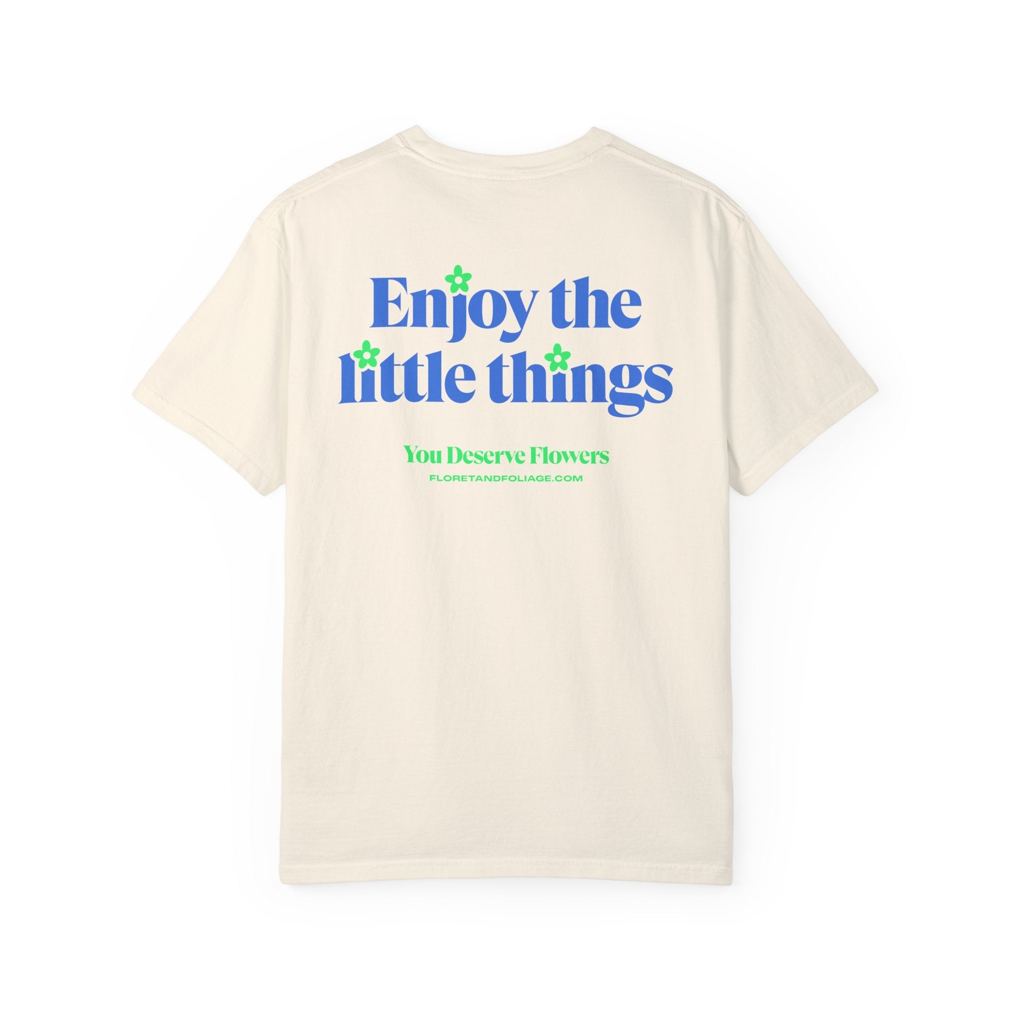 Enjoy the Little Things - Blue and Green Floret + Foliage