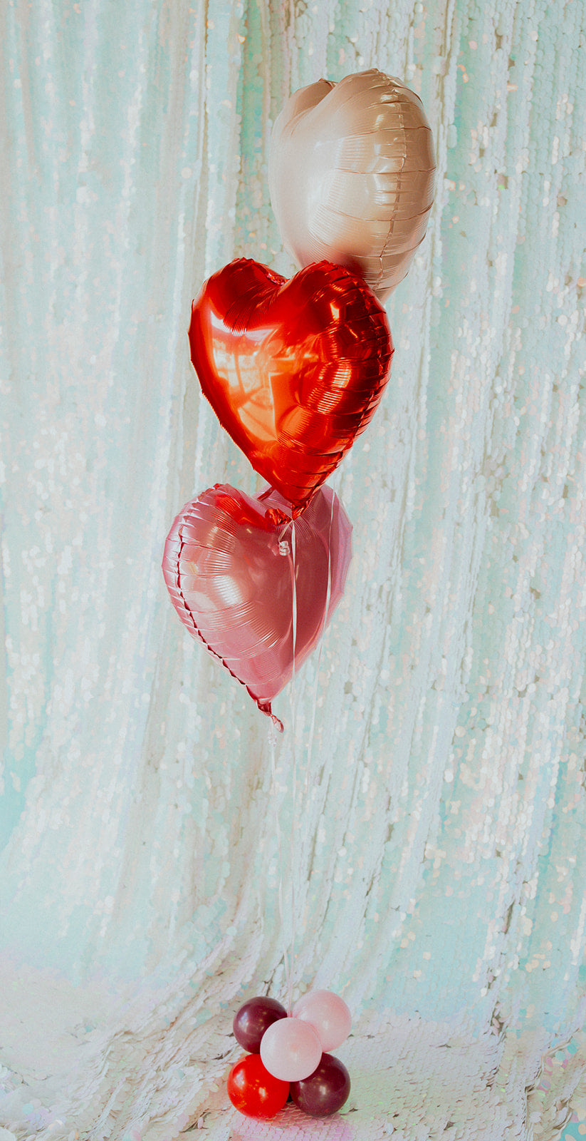 ❤️‍🔥Three Heart Balloon Bouquet