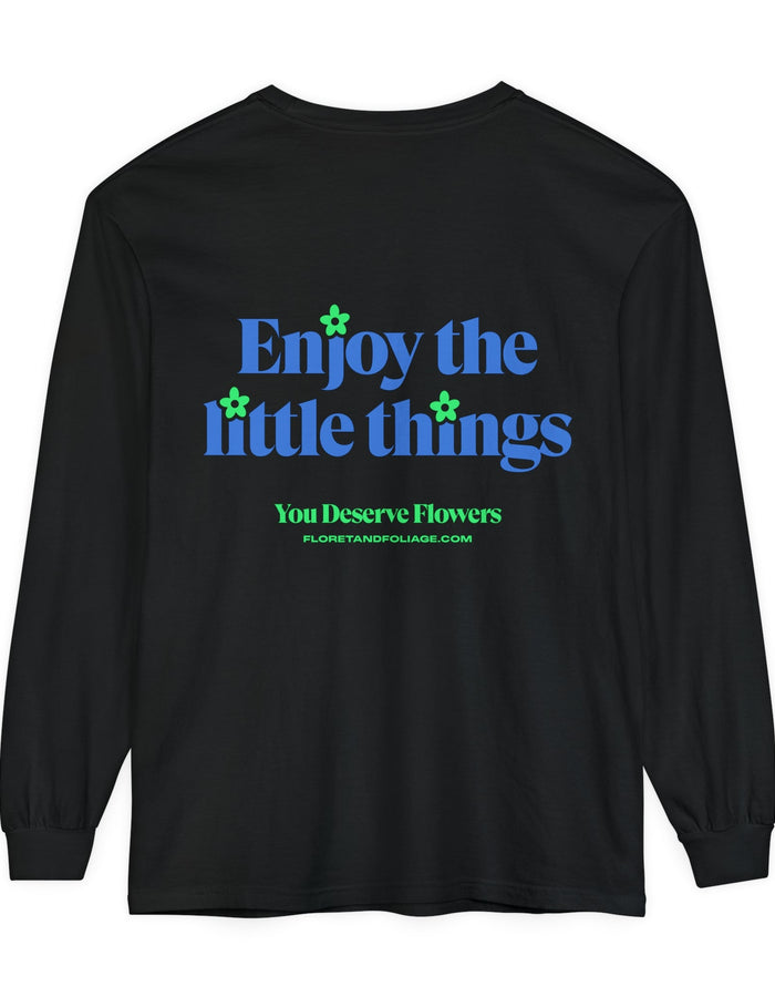 Blue & Green Enjoy the Little Things Long Sleeve T-Shirt  Floret + Foliage