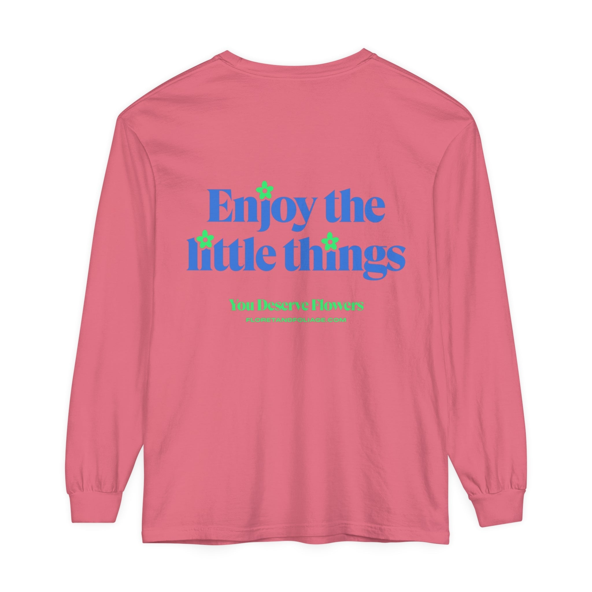 Blue & Green Enjoy the Little Things Long Sleeve T-Shirt  Floret + Foliage