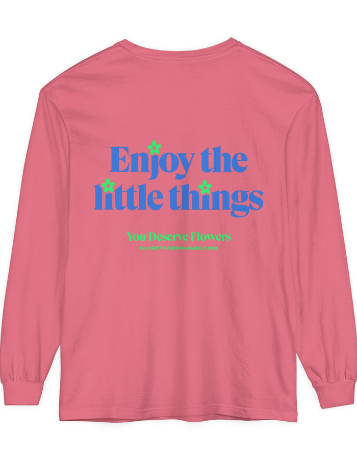 Blue & Green Enjoy the Little Things Long Sleeve T-Shirt  Floret + Foliage