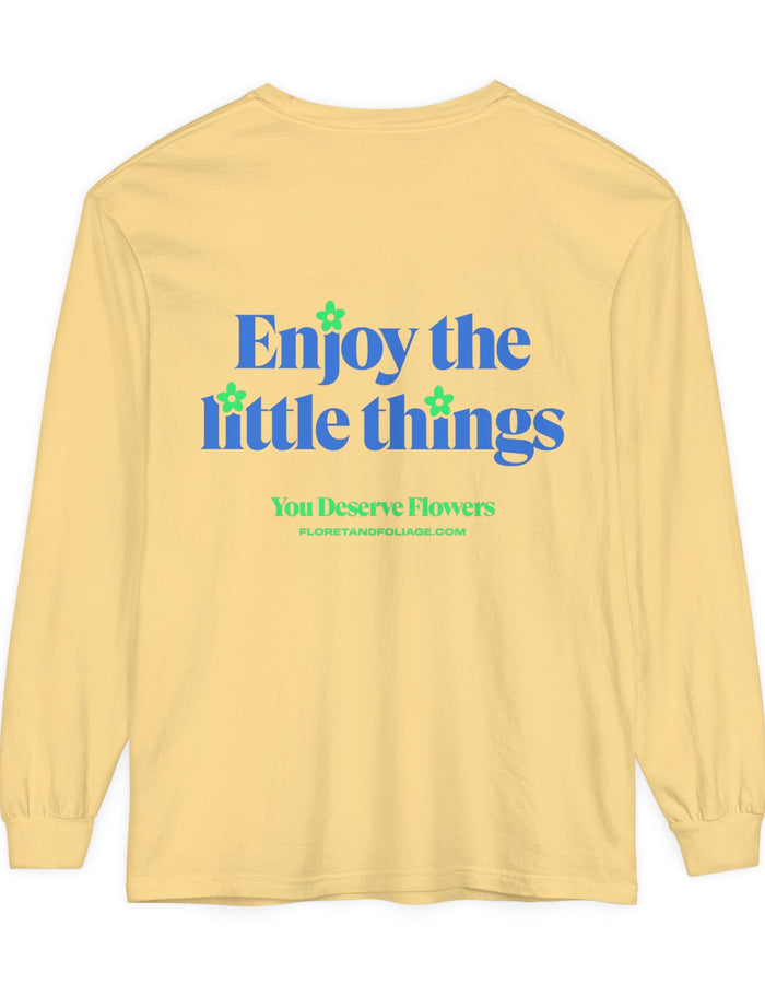 Blue & Green Enjoy the Little Things Long Sleeve T-Shirt  Floret + Foliage