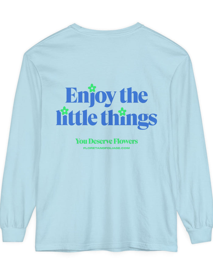 Blue & Green Enjoy the Little Things Long Sleeve T-Shirt  Floret + Foliage