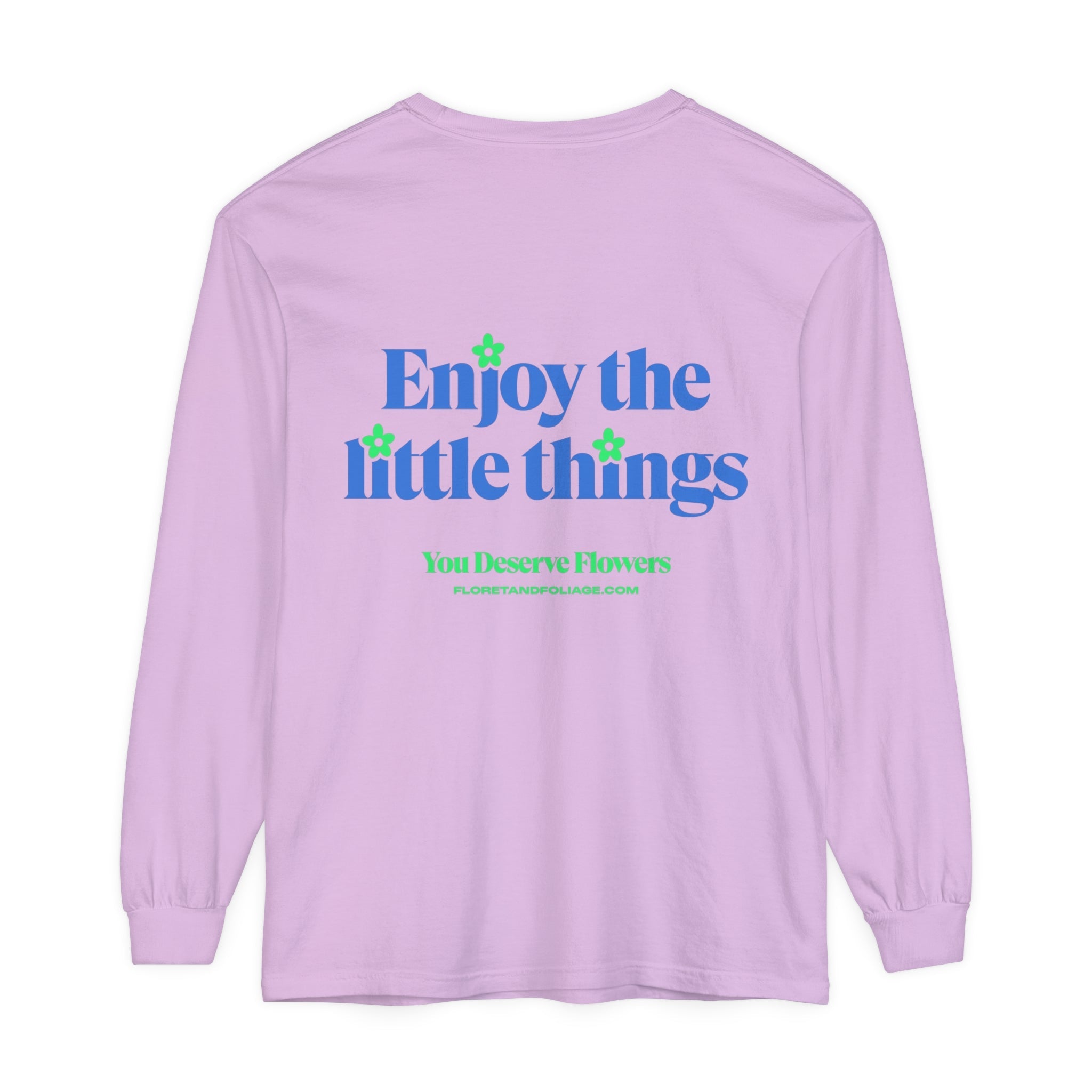 Blue & Green Enjoy the Little Things Long Sleeve T-Shirt  Floret + Foliage