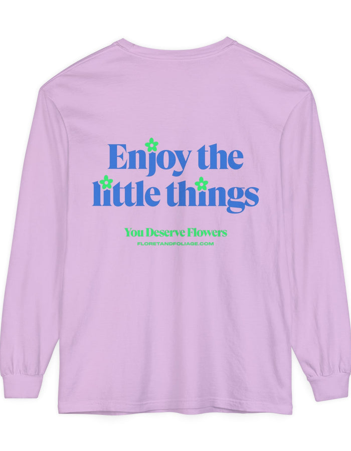 Blue & Green Enjoy the Little Things Long Sleeve T-Shirt  Floret + Foliage