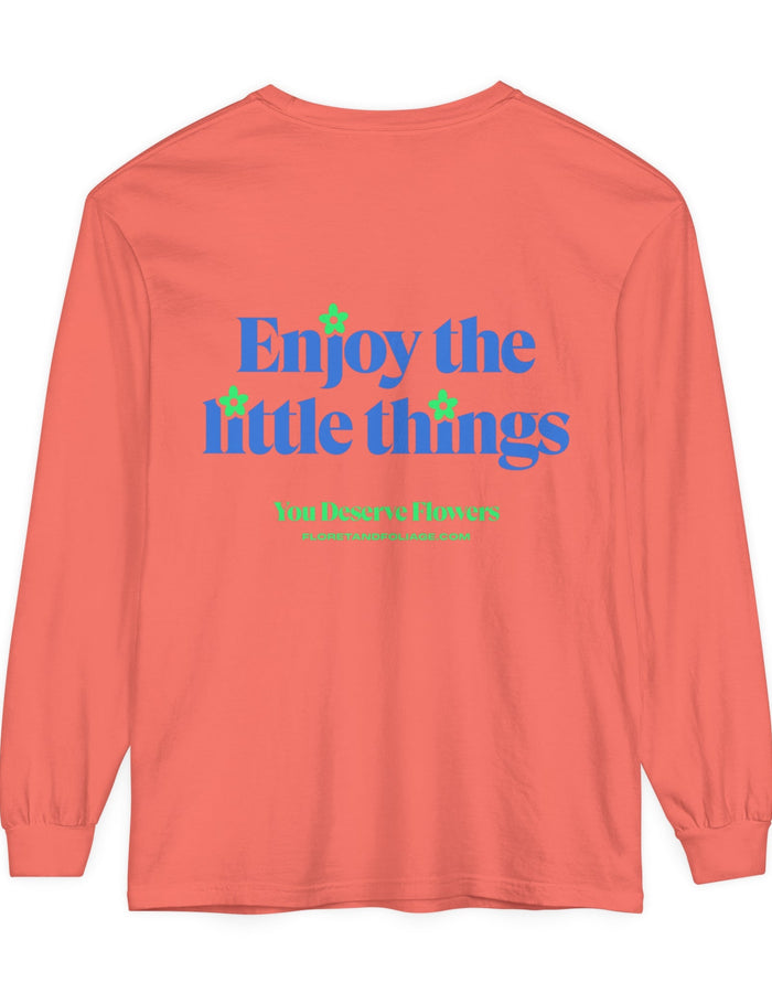 Blue & Green Enjoy the Little Things Long Sleeve T-Shirt  Floret + Foliage