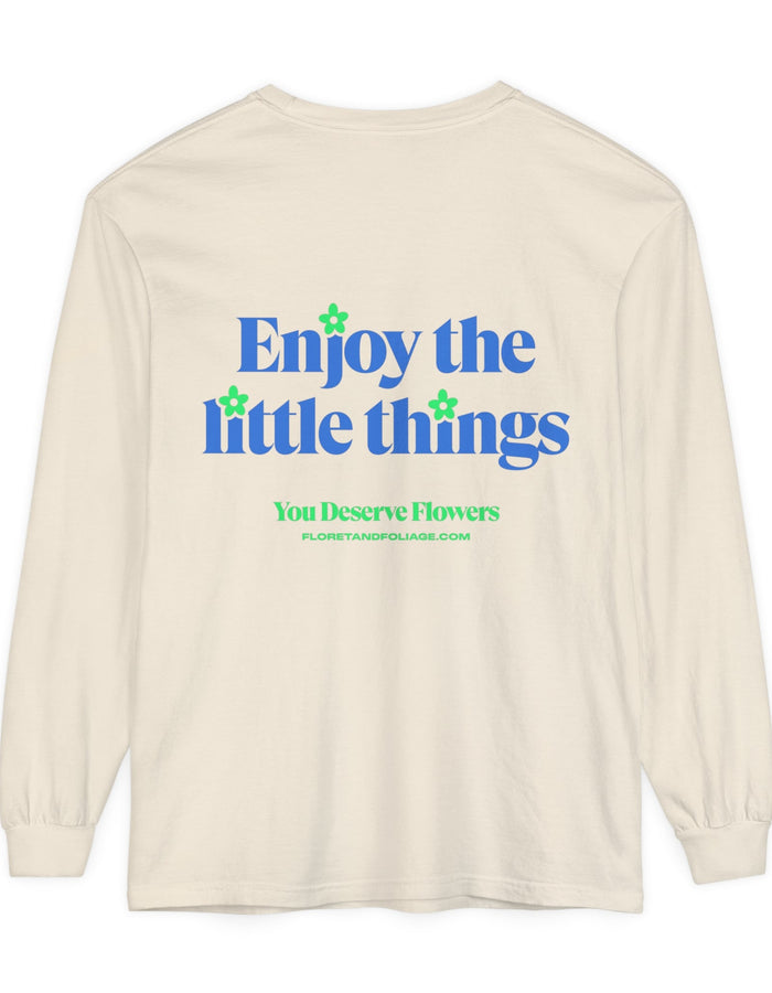 Blue & Green Enjoy the Little Things Long Sleeve T-Shirt  Floret + Foliage