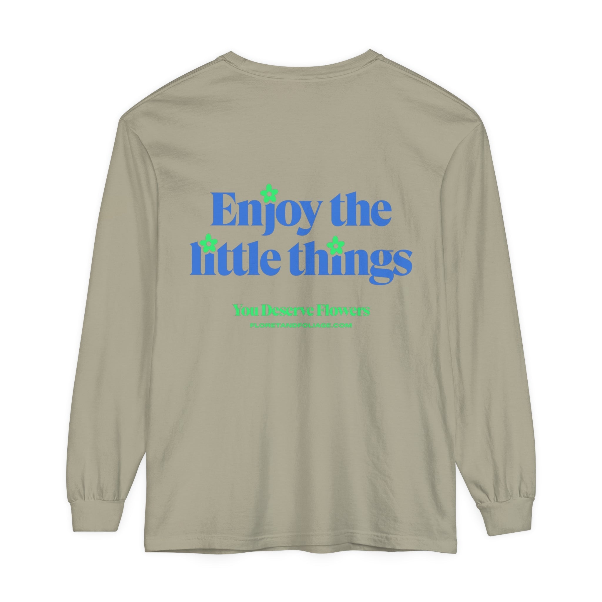 Blue & Green Enjoy the Little Things Long Sleeve T-Shirt  Floret + Foliage