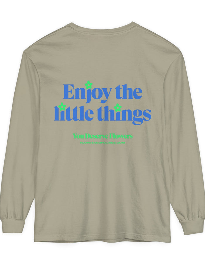 Blue & Green Enjoy the Little Things Long Sleeve T-Shirt  Floret + Foliage