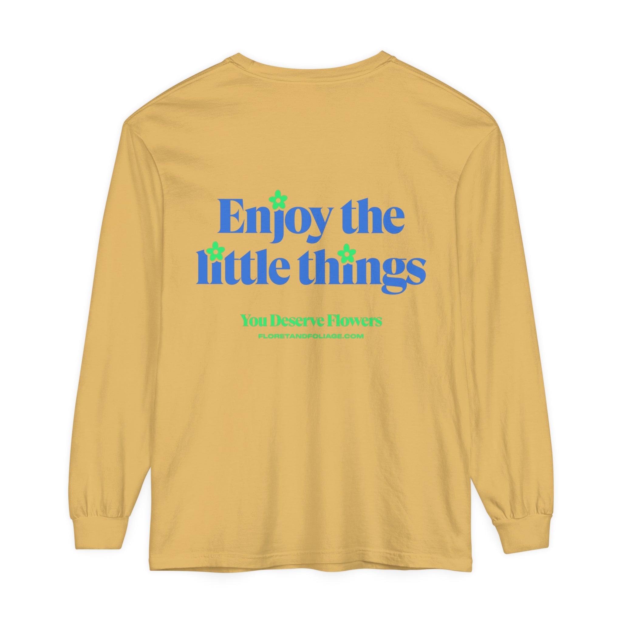 Blue & Green Enjoy the Little Things Long Sleeve T-Shirt  Floret + Foliage