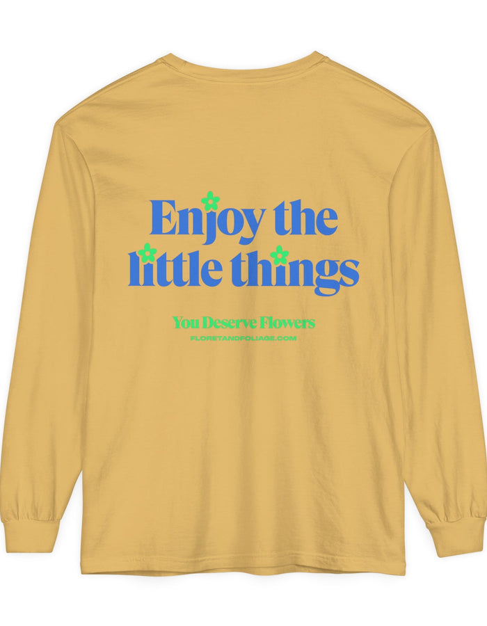 Blue & Green Enjoy the Little Things Long Sleeve T-Shirt  Floret + Foliage