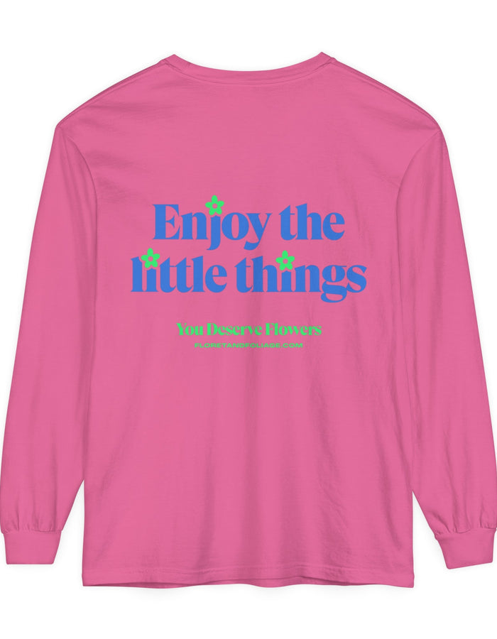 Blue & Green Enjoy the Little Things Long Sleeve T-Shirt  Floret + Foliage