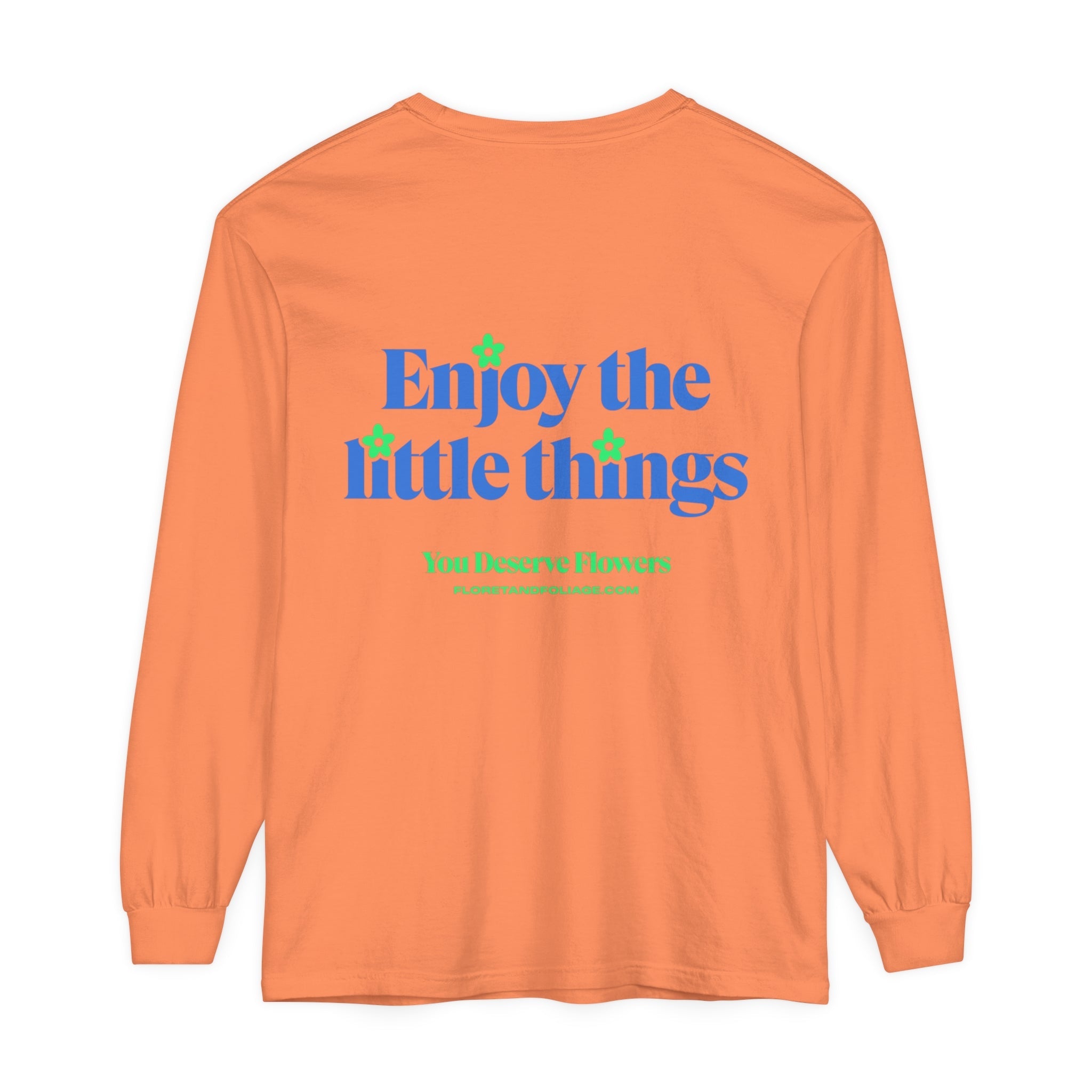 Blue & Green Enjoy the Little Things Long Sleeve T-Shirt  Floret + Foliage