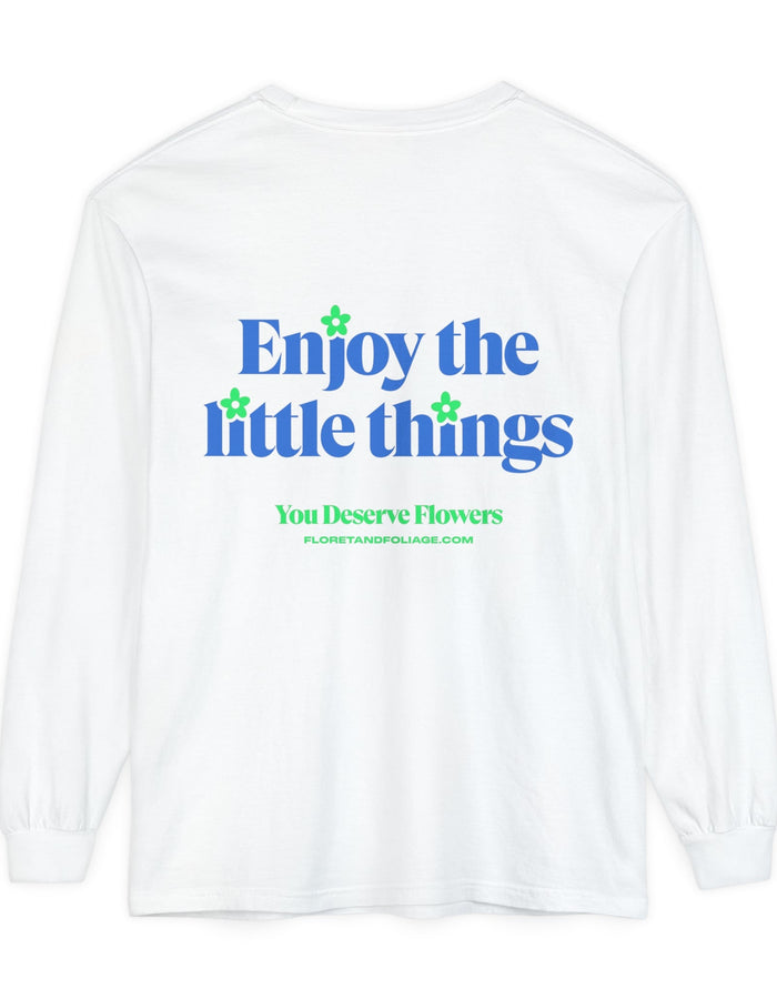 Blue & Green Enjoy the Little Things Long Sleeve T-Shirt  Floret + Foliage