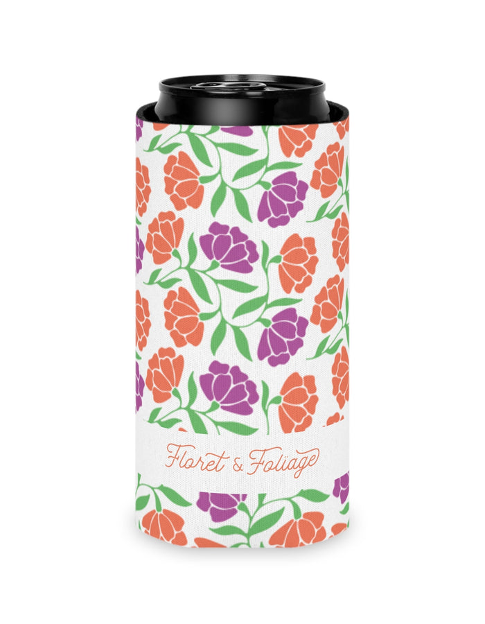 Floral Pattern Can Cooler  Floret + Foliage