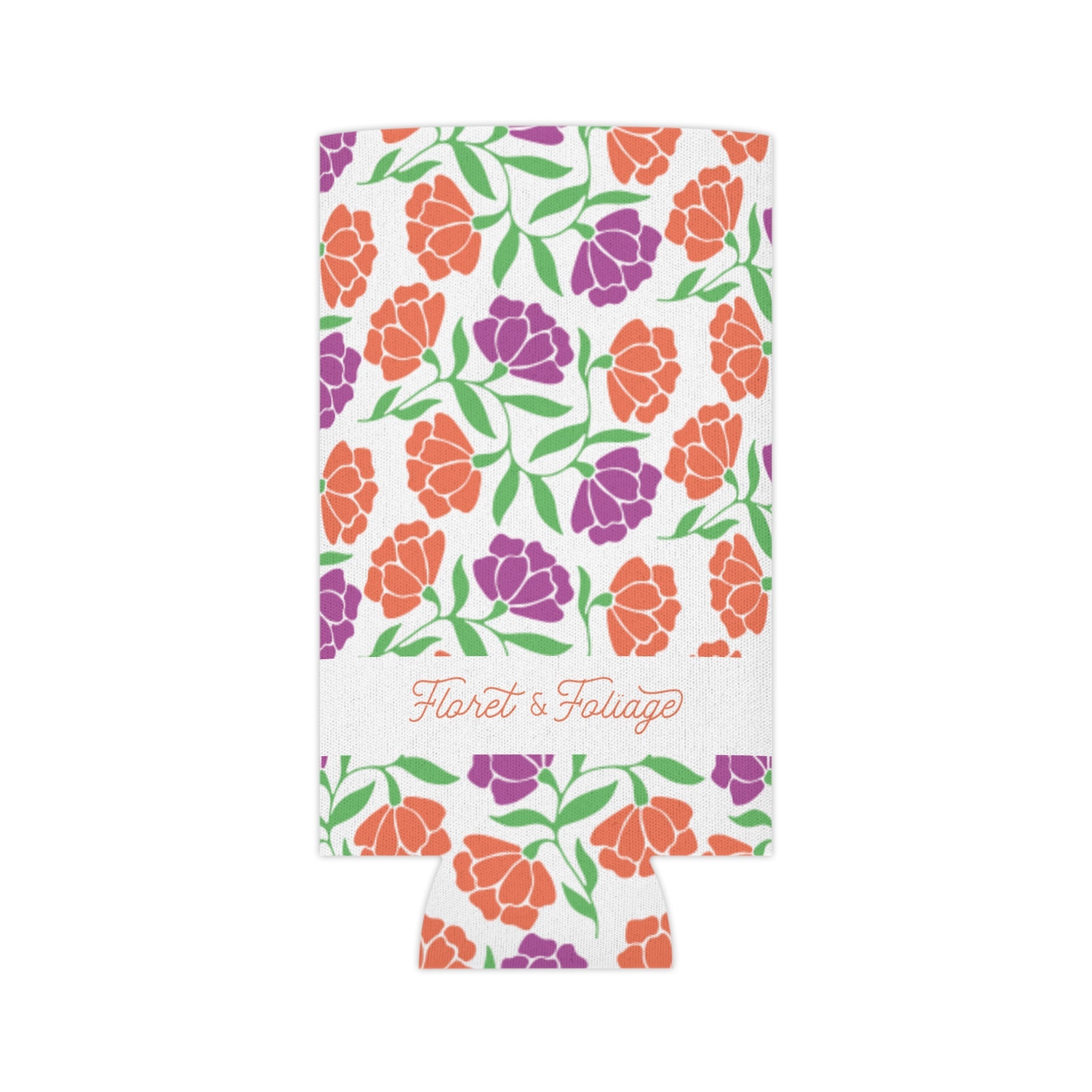 Floral Pattern Can Cooler  Floret + Foliage