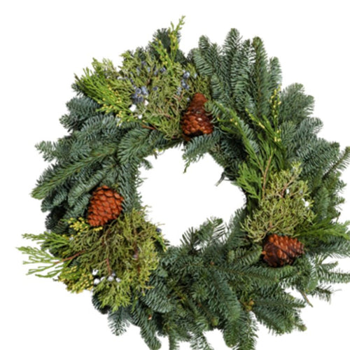 Mixed Evergreen Wreaths  Floret + Foliage