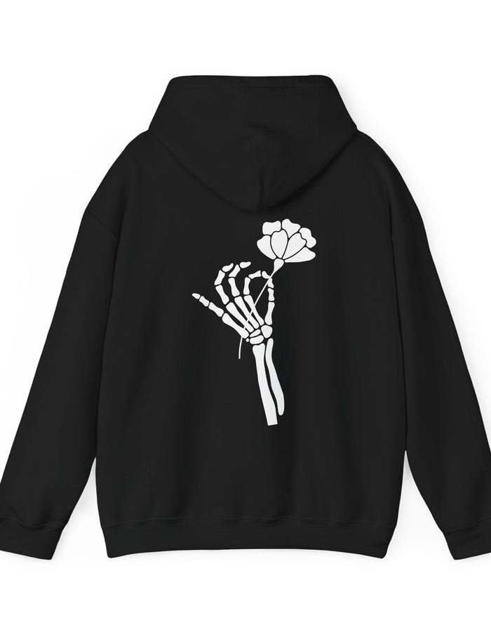 Skeleton Hand Flower Hoodie  Floret + Foliage