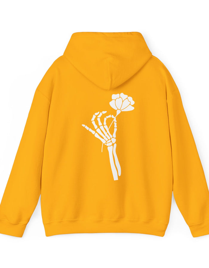 Skeleton Hand Flower Hoodie  Floret + Foliage