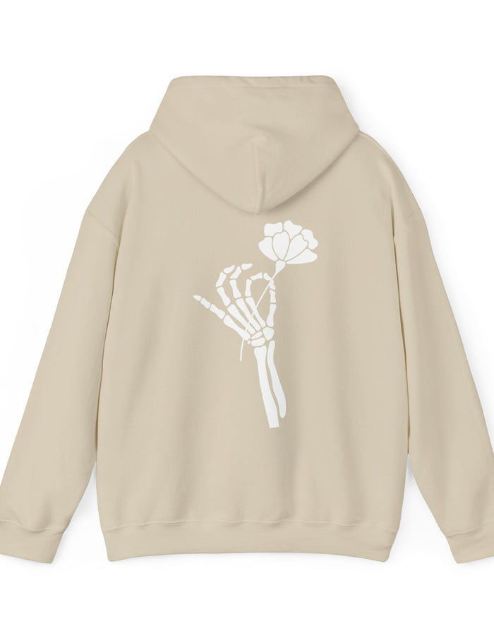 Skeleton Hand Flower Hoodie  Floret + Foliage