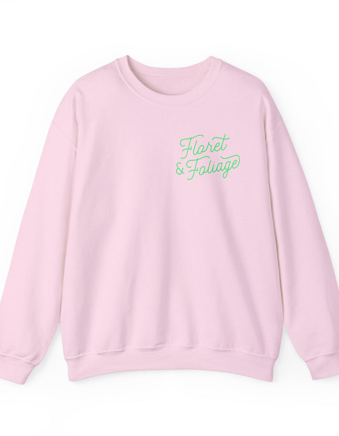 You Deserve Flowers Crewneck Sweatshirt - Green  Floret + Foliage