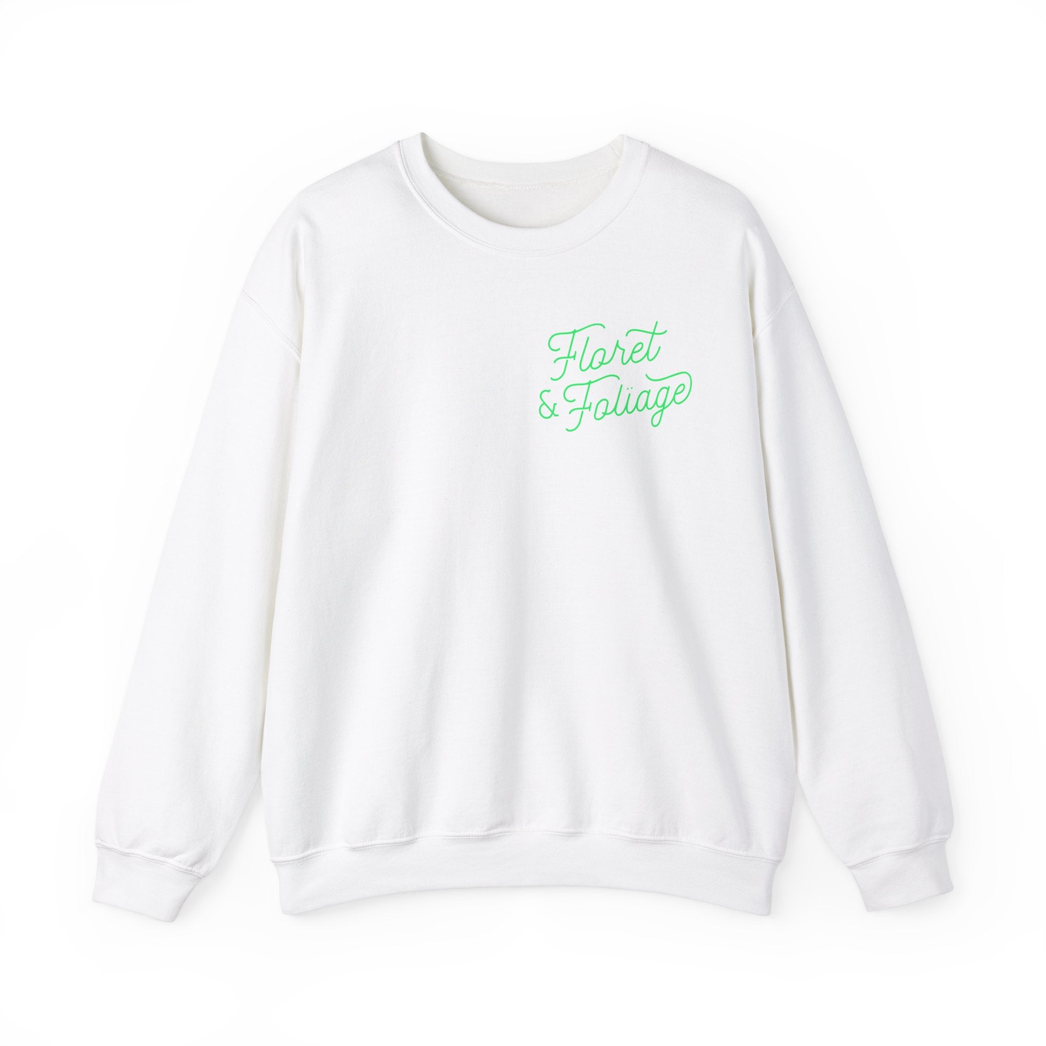 You Deserve Flowers Crewneck Sweatshirt - Green  Floret + Foliage