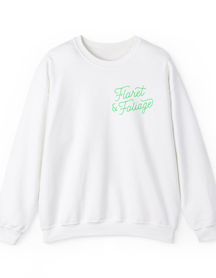 You Deserve Flowers Crewneck Sweatshirt - Green  Floret + Foliage