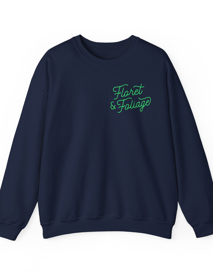 You Deserve Flowers Crewneck Sweatshirt - Green  Floret + Foliage