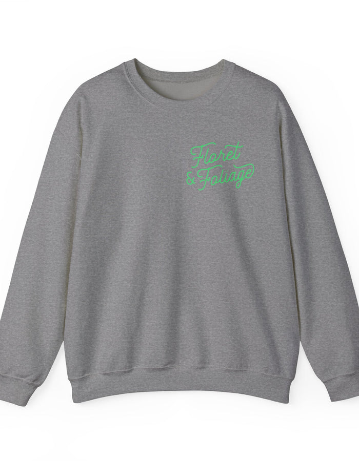 You Deserve Flowers Crewneck Sweatshirt - Green  Floret + Foliage