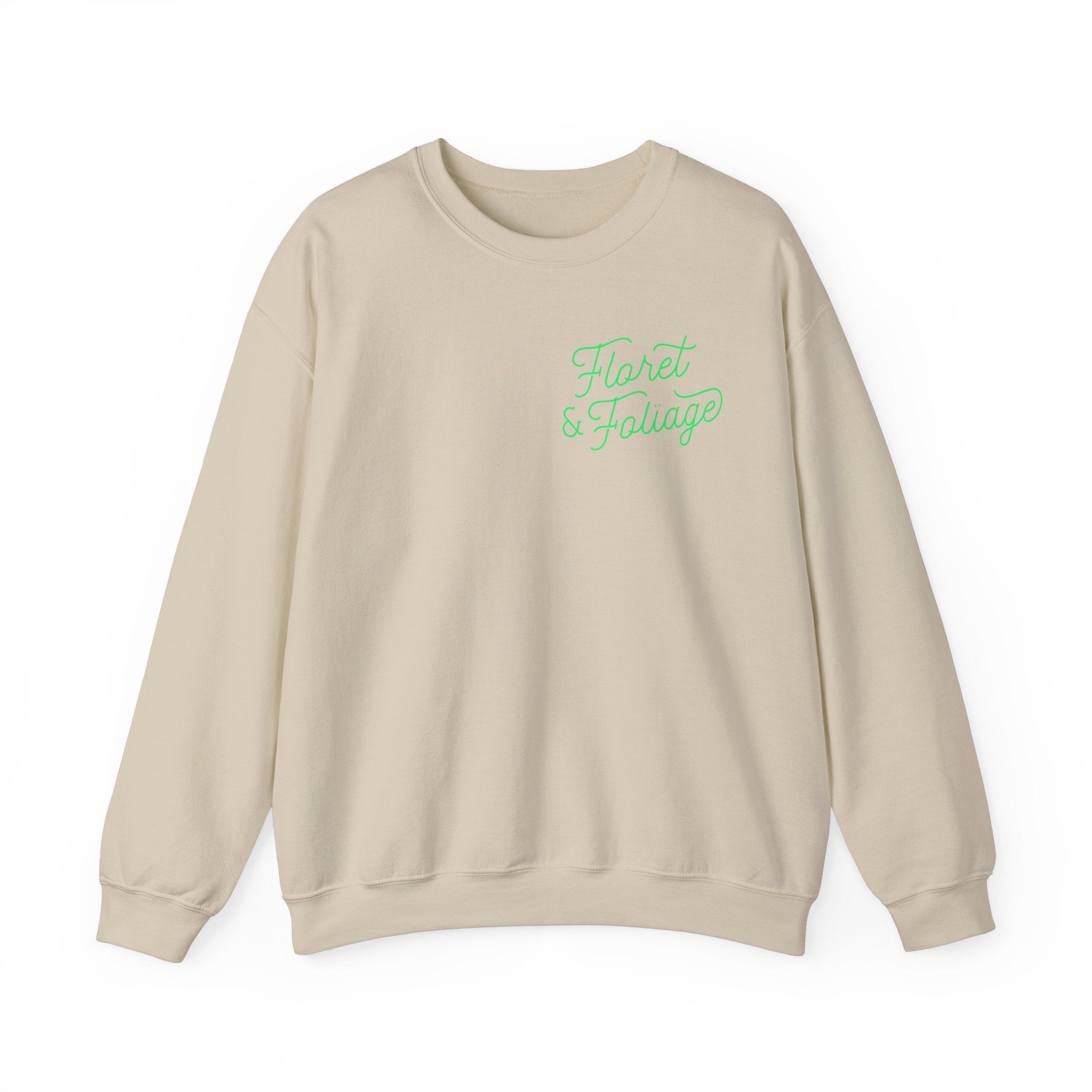 You Deserve Flowers Crewneck Sweatshirt - Green  Floret + Foliage