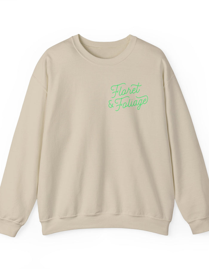 You Deserve Flowers Crewneck Sweatshirt - Green  Floret + Foliage