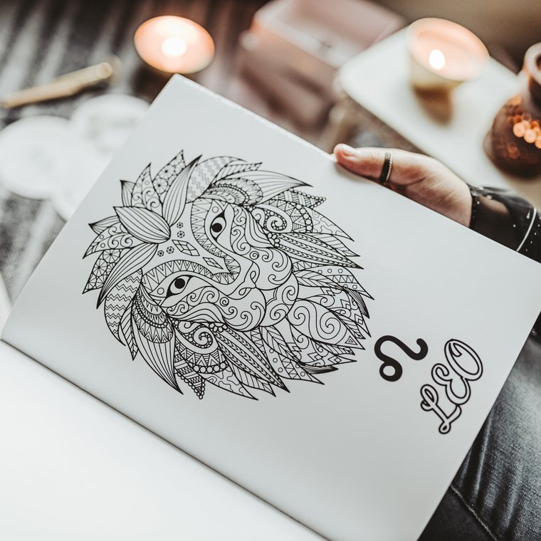 Astrology Coloring Book - Floret + Foliage Flower delivery in Fargo, North Dakota