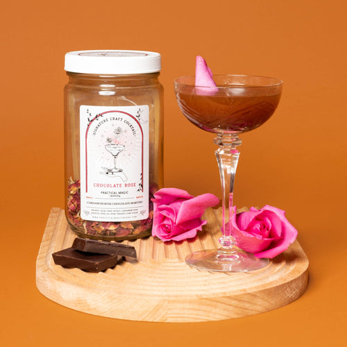 Cardamom Chocolate Rose Martini Craft Cocktail Kit Practical Magic Apothecary Floret + Foliage