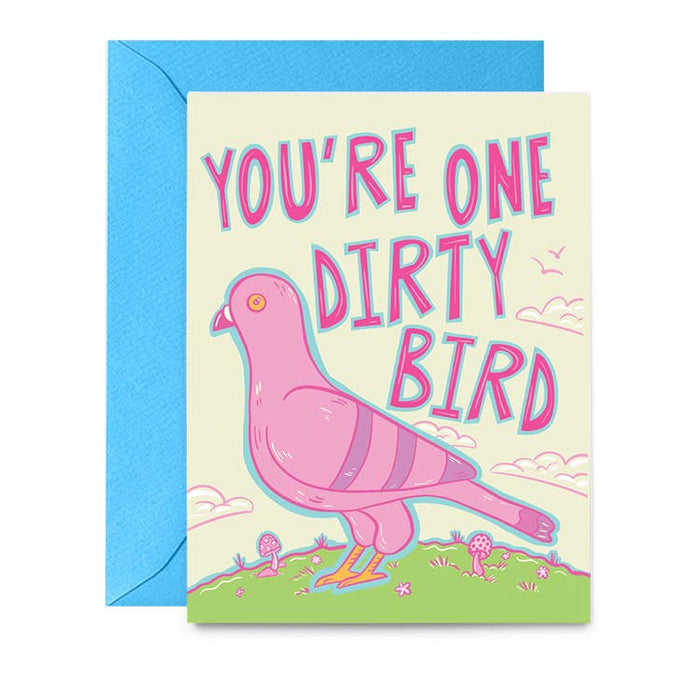 Dirty Bird Pigeon Greeting Card Hello Harlot Floret + Foliage