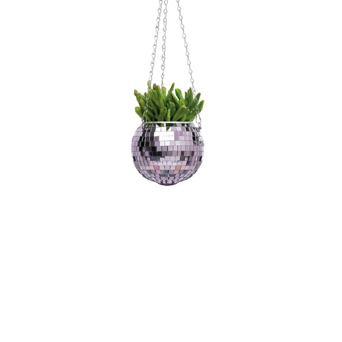 Disco Ball Hanging Planter (4 in) Bubblegum Stuff US Floret + Foliage
