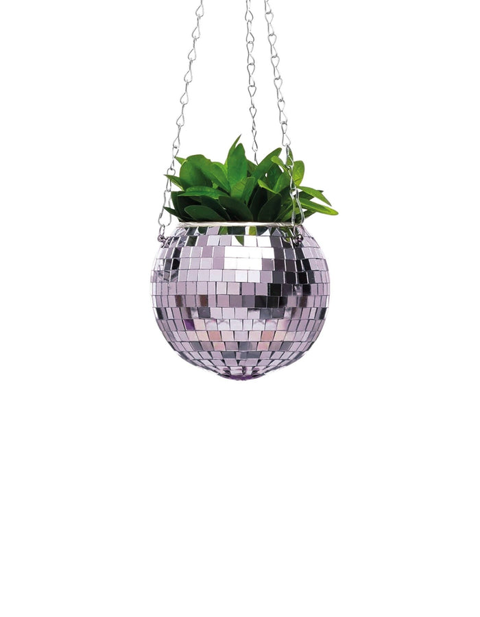 Disco Ball Hanging Planter (6in) Bubblegum Stuff US Floret + Foliage