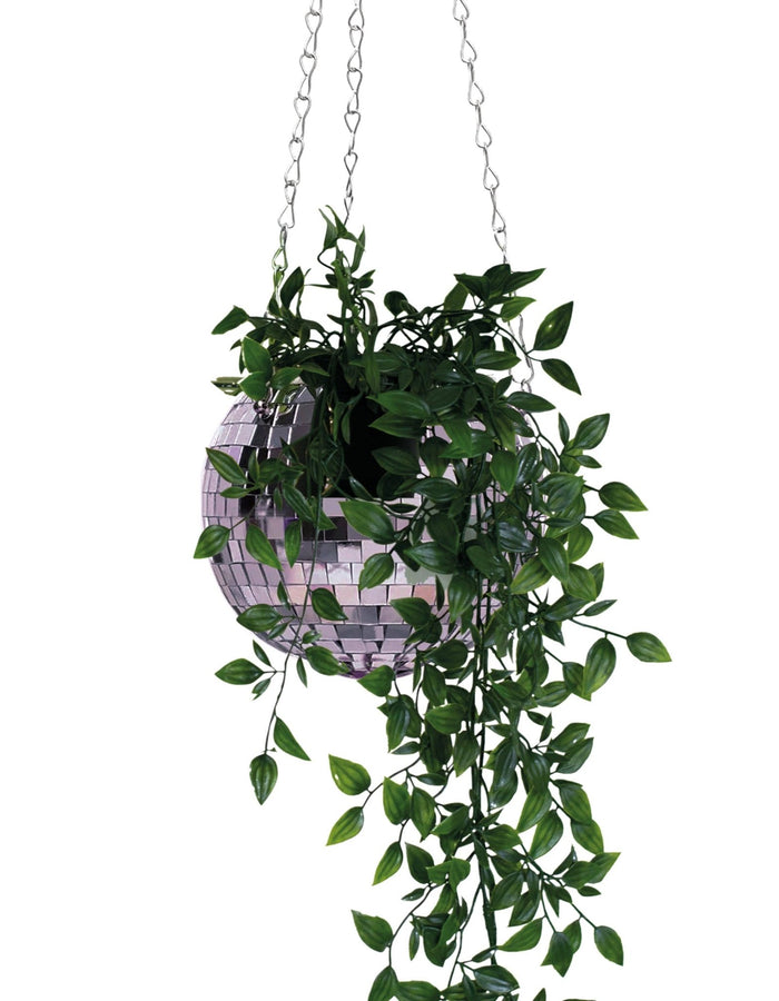 Disco Ball Hanging Planter (8in) Bubblegum Stuff US Floret + Foliage
