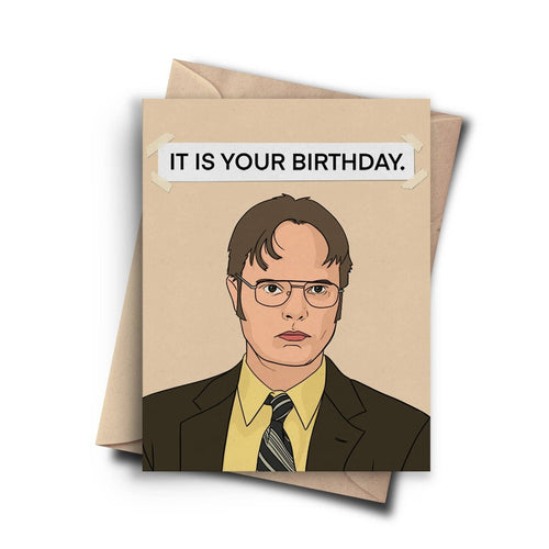 Funny Birthday Card - Dwight The Office Card Pop Cult Paper Floret + Foliage