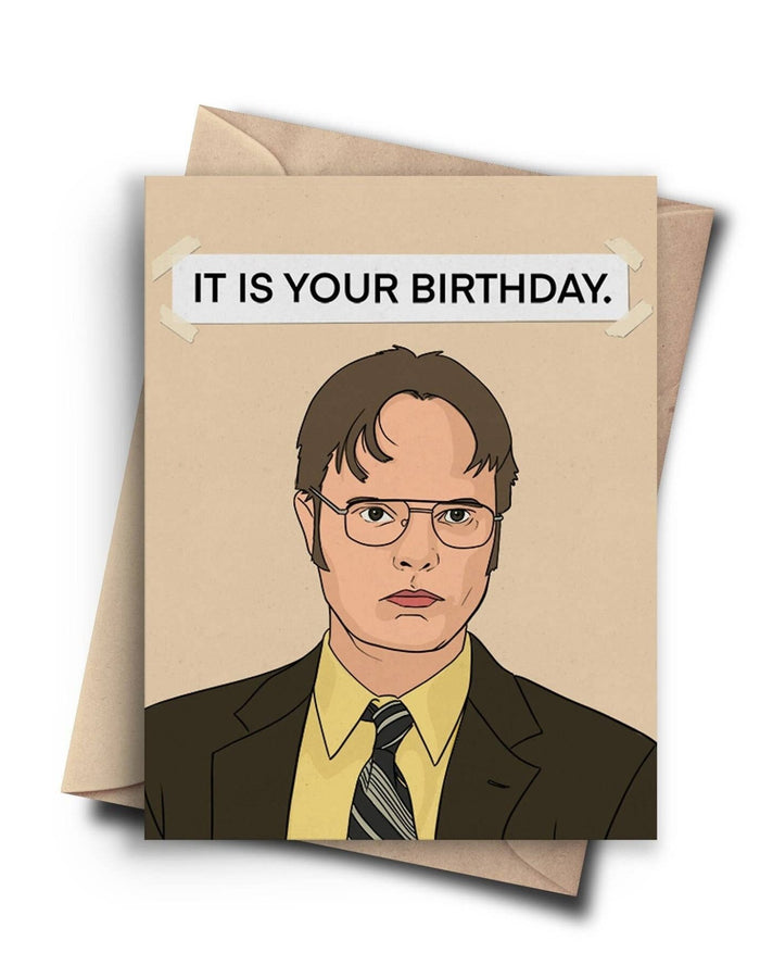 Funny Birthday Card - Dwight The Office Card Pop Cult Paper Floret + Foliage