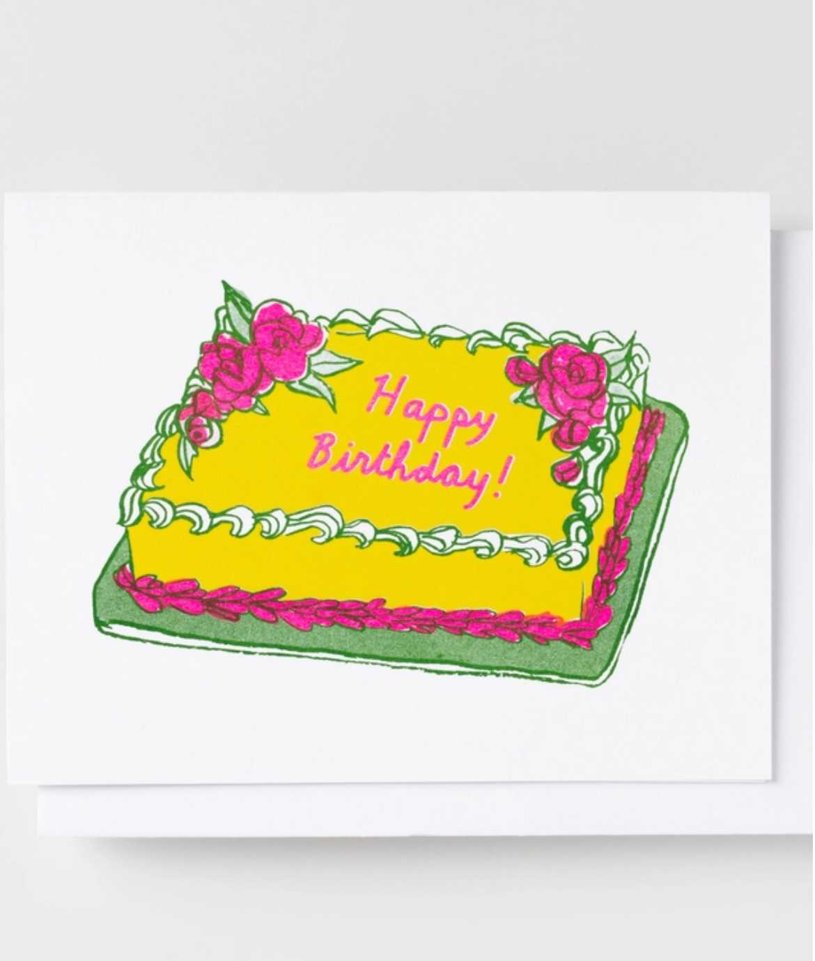 Happy Birthday Cake Card Floret + Foliage Floret + Foliage