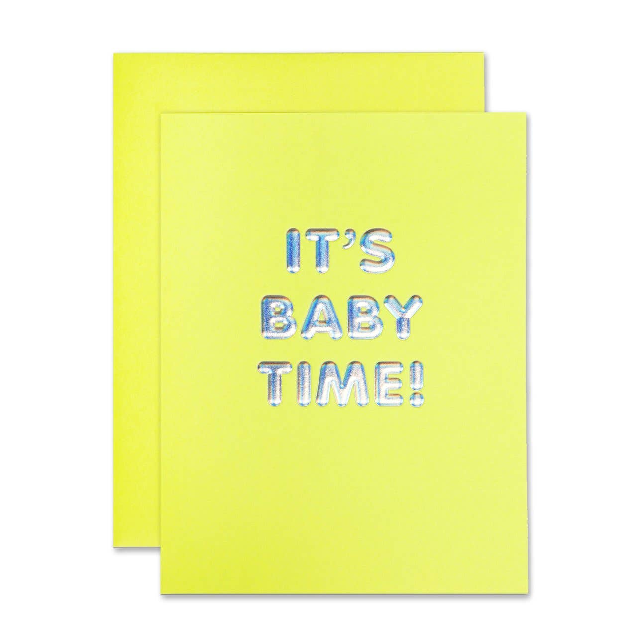 It's Baby Time Baby Card - Floret + Foliage Flower delivery in Fargo, North Dakota