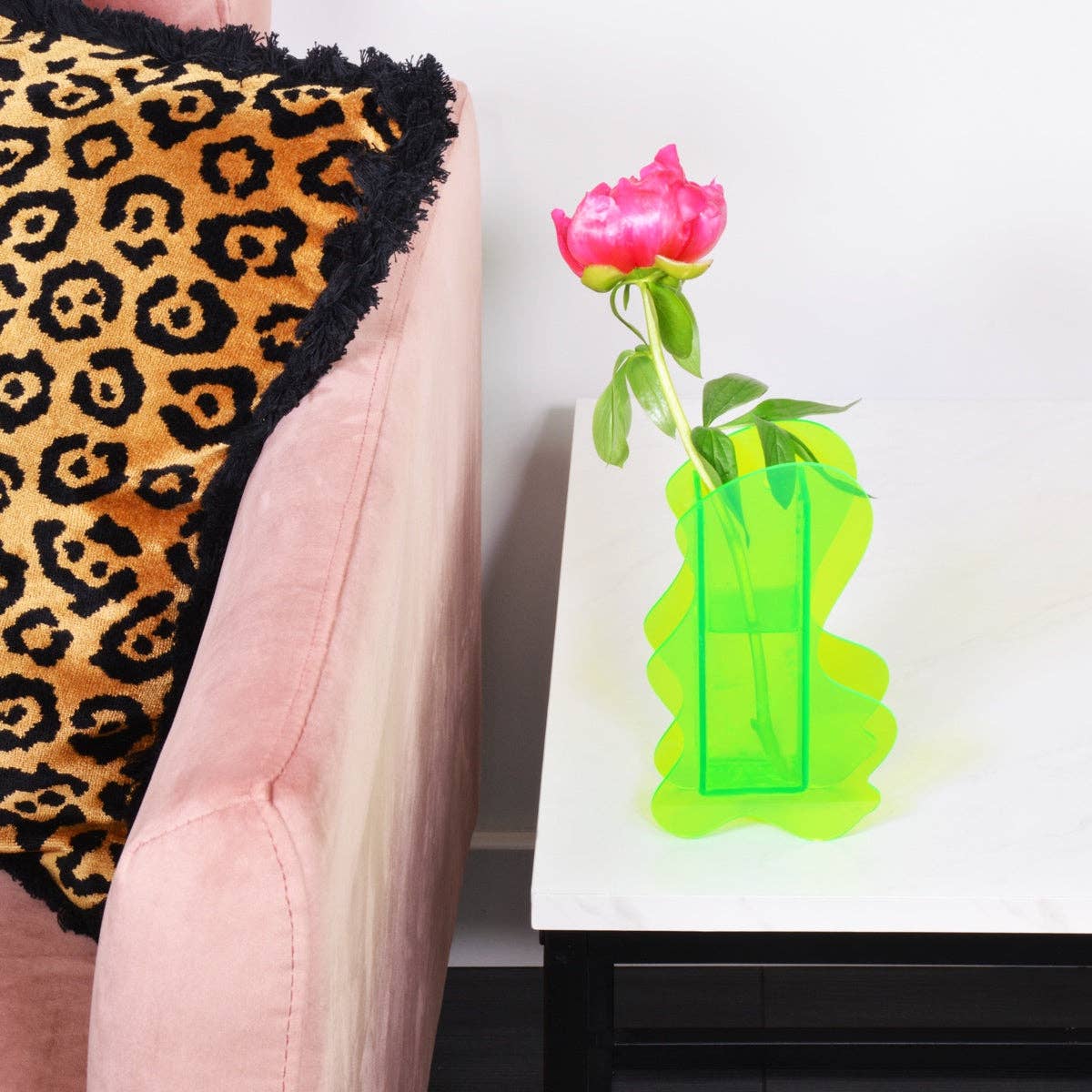 Neon Green Abstract Vase - Floret + Foliage Flower delivery in Fargo, North Dakota