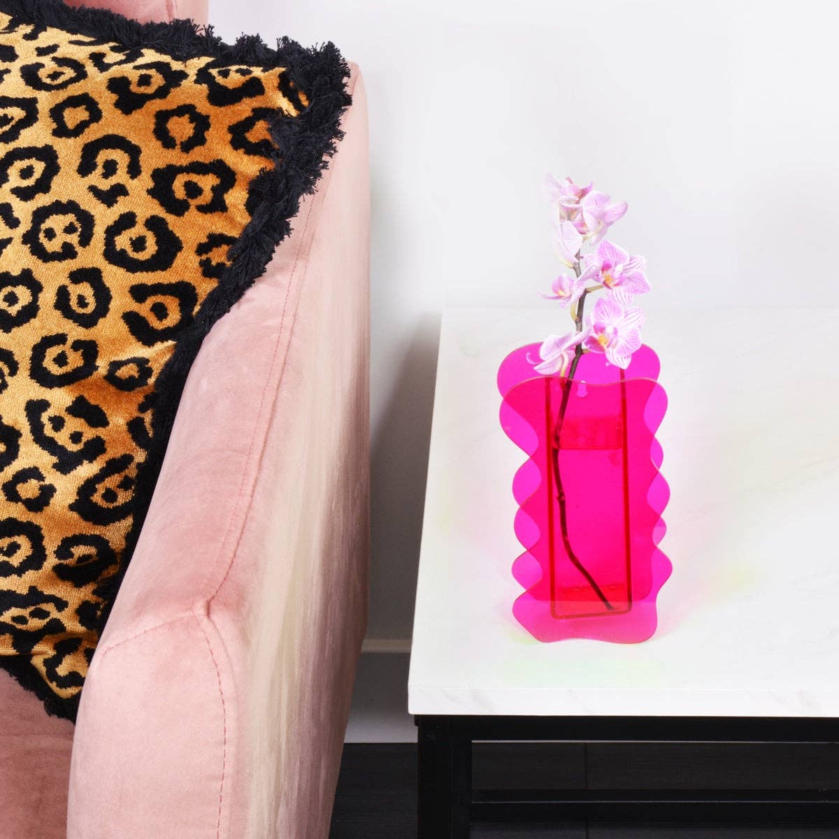 Neon Pink Abstract Vase - Floret + Foliage Flower delivery in Fargo, North Dakota
