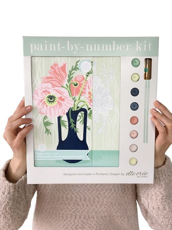 Poppies in Vase Paint-by-Number Kit - Floret + Foliage Flower delivery in Fargo, North Dakota