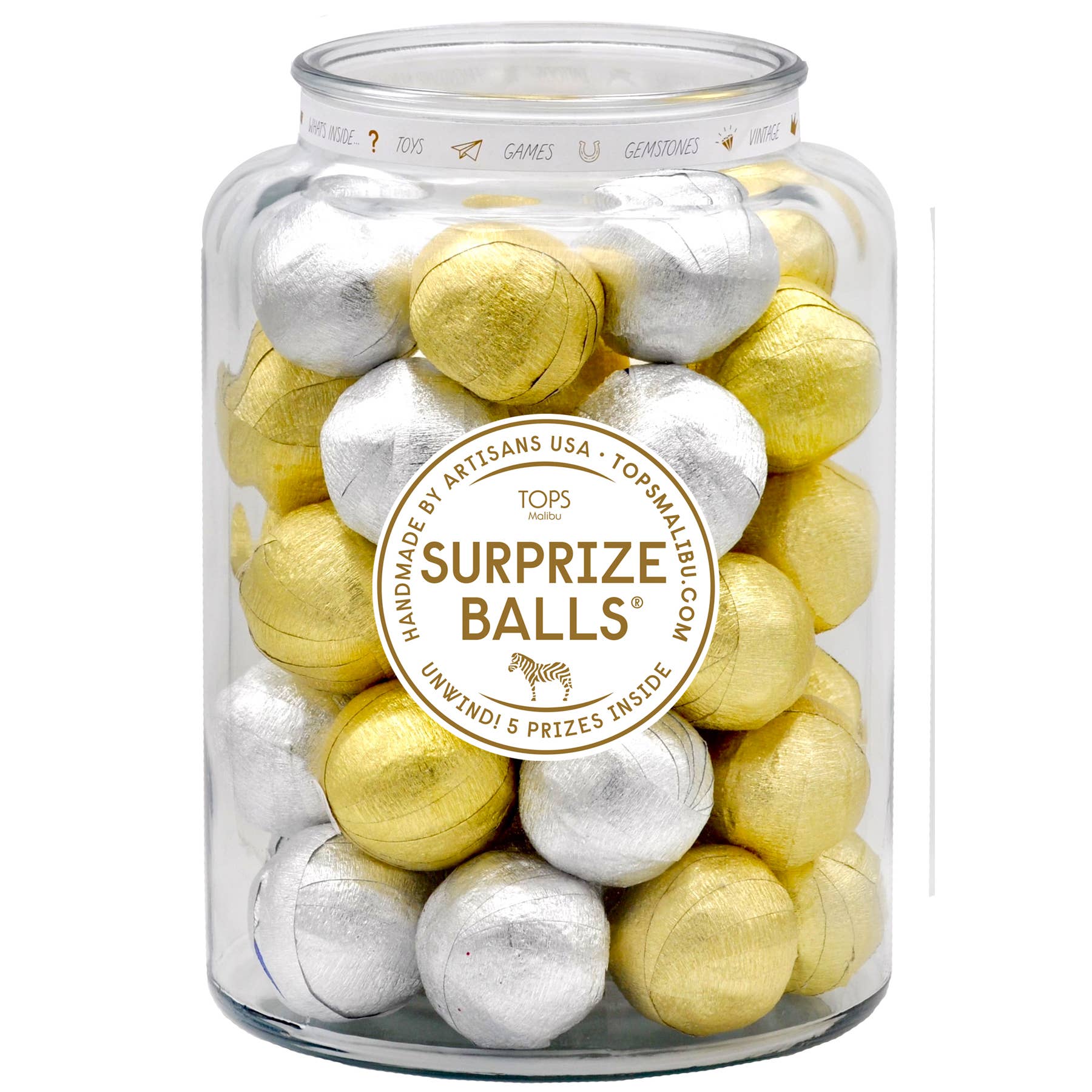 Refill Mini Surprize Balls Gold & Silver TOPS Malibu Floret + Foliage