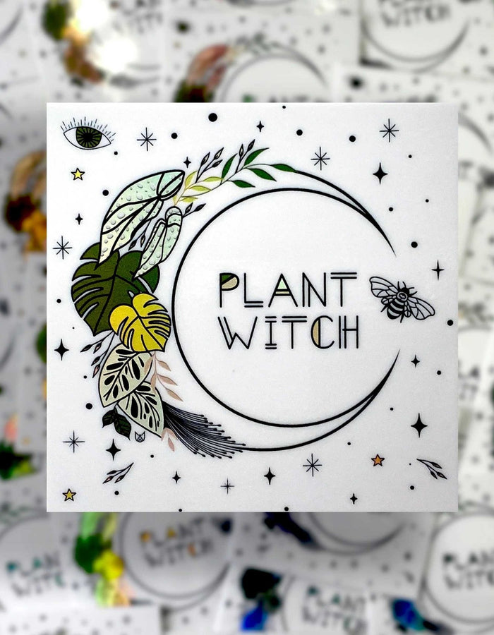 STICKER | Holographic Plant Witch Variegate Design Floret + Foliage
